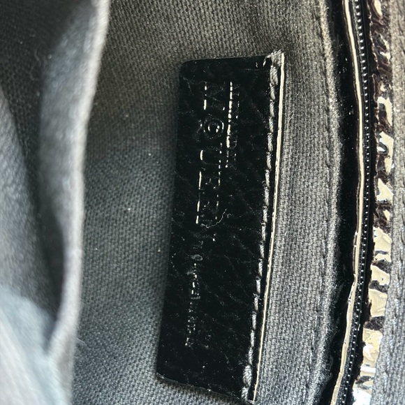 Alexander McQueen Black Patent Leather Eyelet Padlock Mini Satchel Bag - Picture 10 of 10